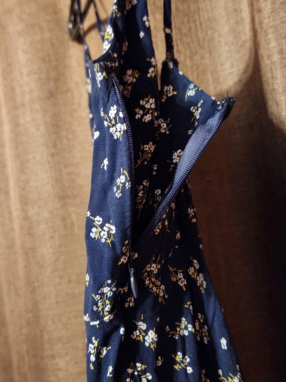 Old Navy Navy Blue Floral Mini Dress - Picture 5 of 5